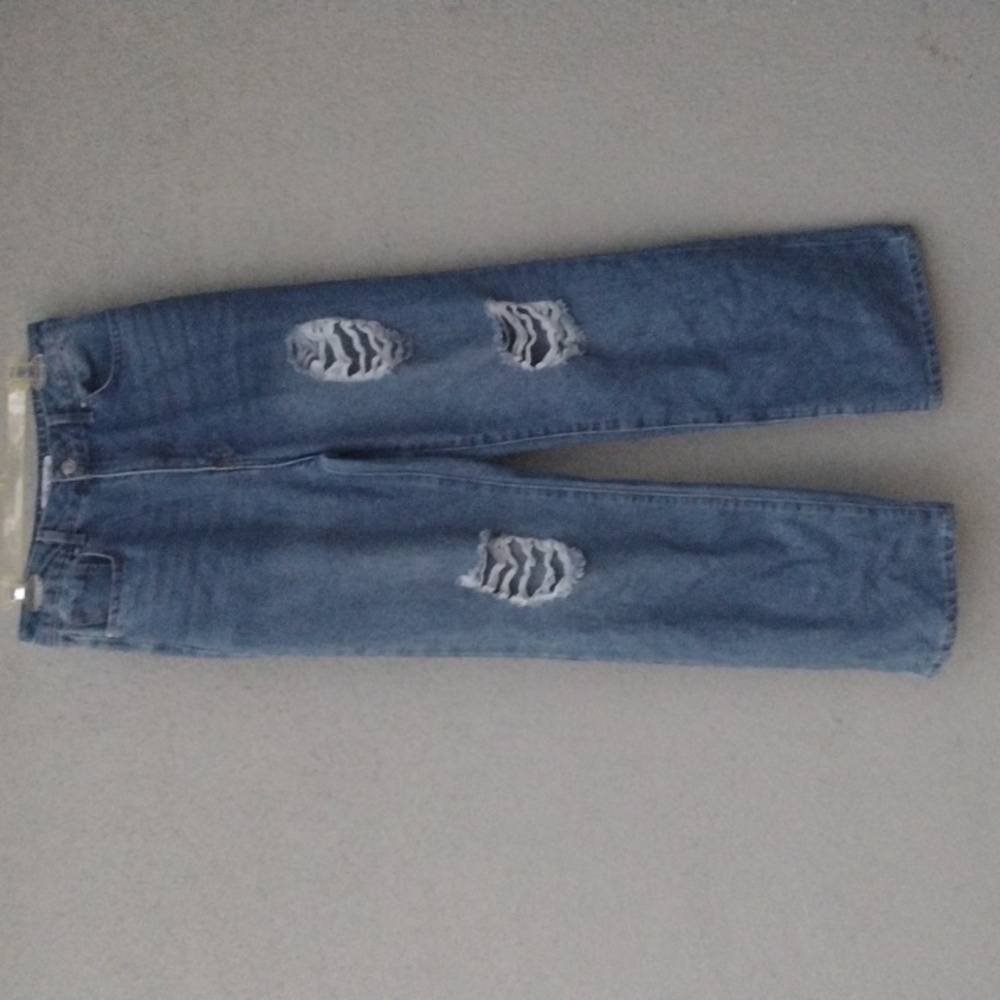 Refuge 90s Wide Leg High-rise Non-stretch Distressed Jeans Juniors 9